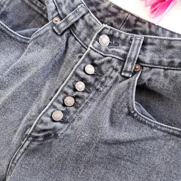 Pepe London Vintage High Rise Black Rigid Denim Straight Leg 90s Jean 5/6 - Picture 13 of 16